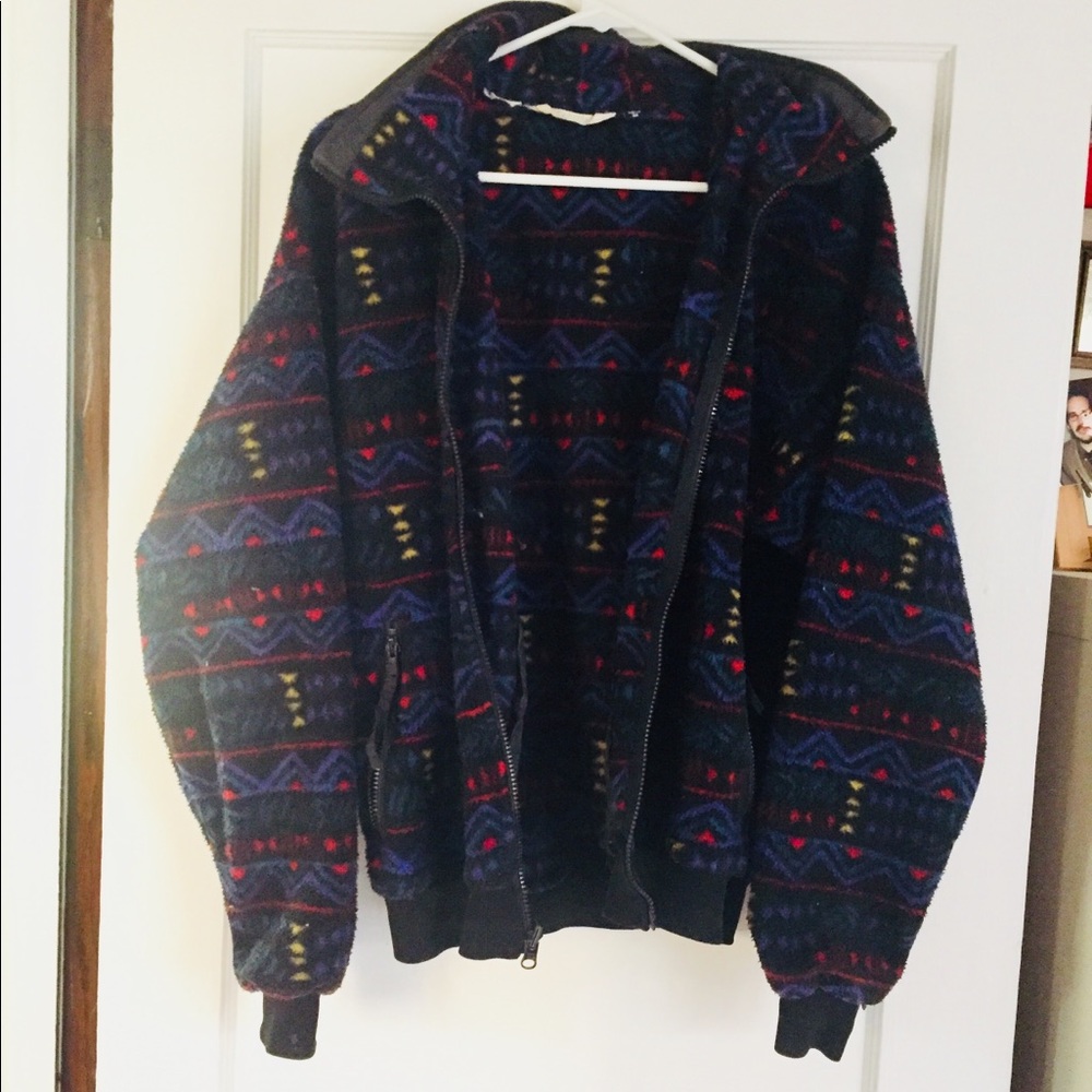 Columbia fleece zip up jacket coat vintage